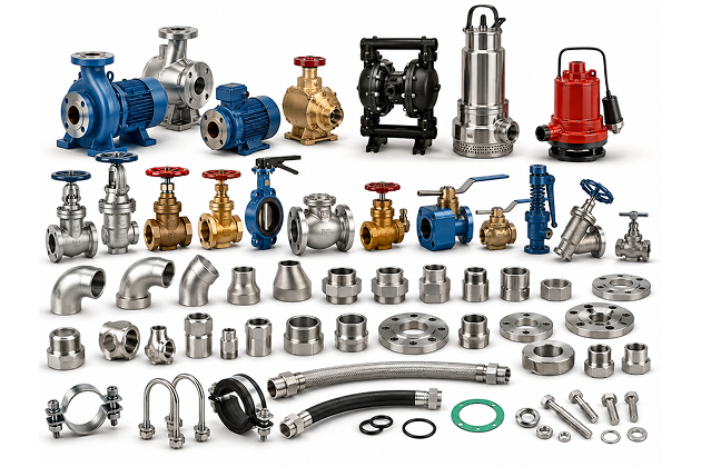 Pumps valves and pipe fittings marine stores